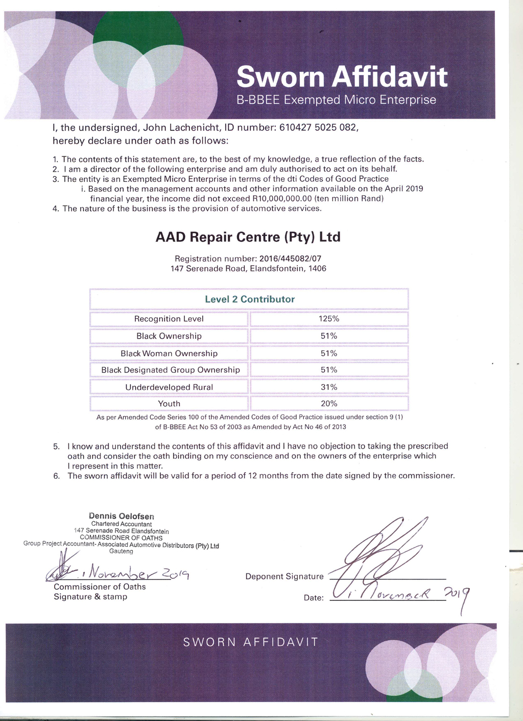 EME Affidavit